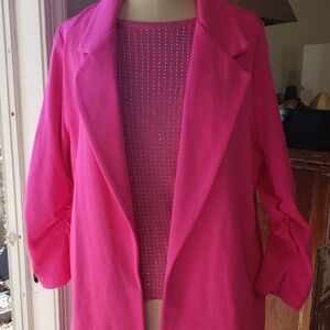 Hot Pink Blazer Suit Jacket XL